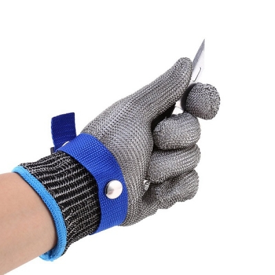 Guante competitivo del acero inoxidable del precio, guante del metal del alambre de la malla, guante de la seguridad fábrica