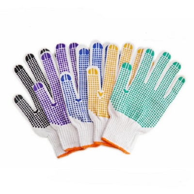 Punteado guantes de trabajo Nitnile Precio, guante de algodón, guantes de seguridad